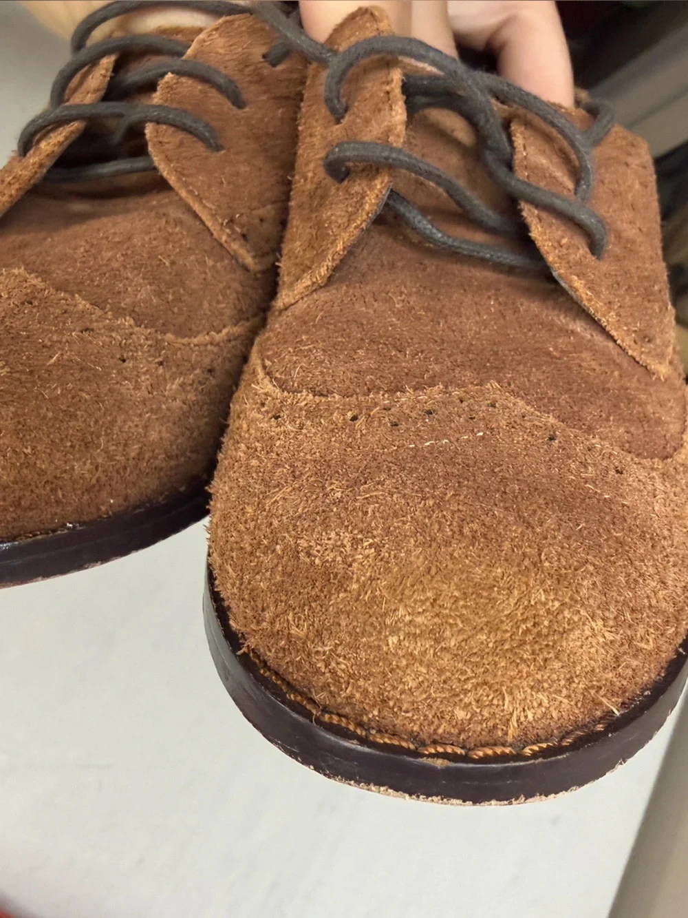 Janie and Jack Cinnamon Suede Wingtip Shoe size 9